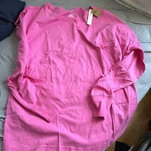 Oversized PINK sleep long sleeve t shirt